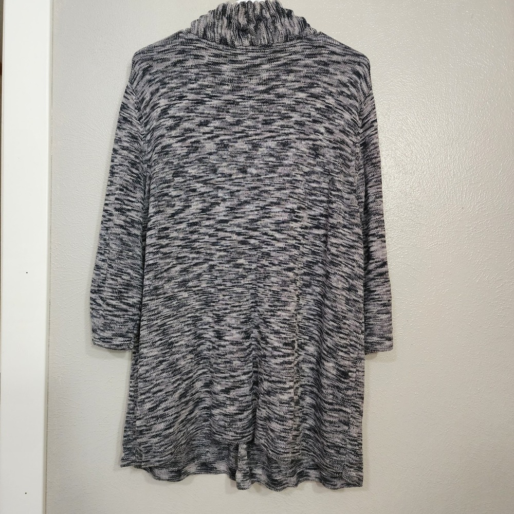 Apt 9 Knit Cardigan Hook Closure Size XL Black And White Long Sleeve - Picture 5 of 10